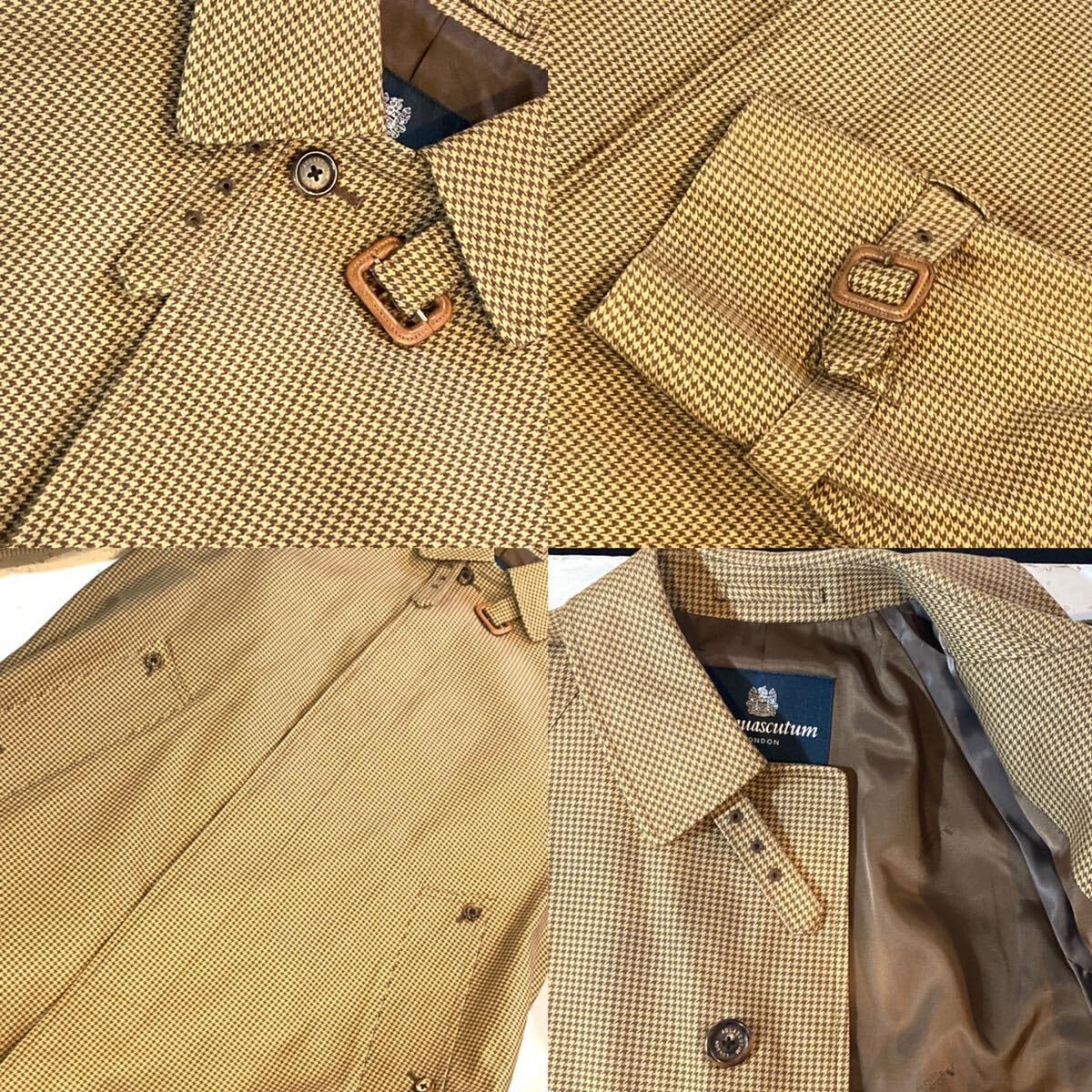 アクアスキュータム　バルマカーンコート　千鳥柄 Aquascutum - BALMACAAN COAT